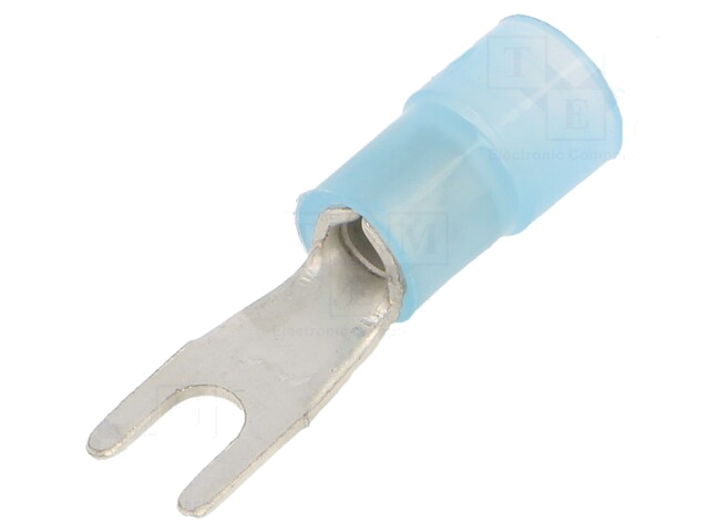 Uiteinde: vork; M3; Ø: 3,2mm; 1,5÷2,5mm2; klemmen; voor draad; blauw Uiteinde: vork; M3; Ø: 3,2mm; 1,5÷2,5mm2; klemmen; voor draad; blauw